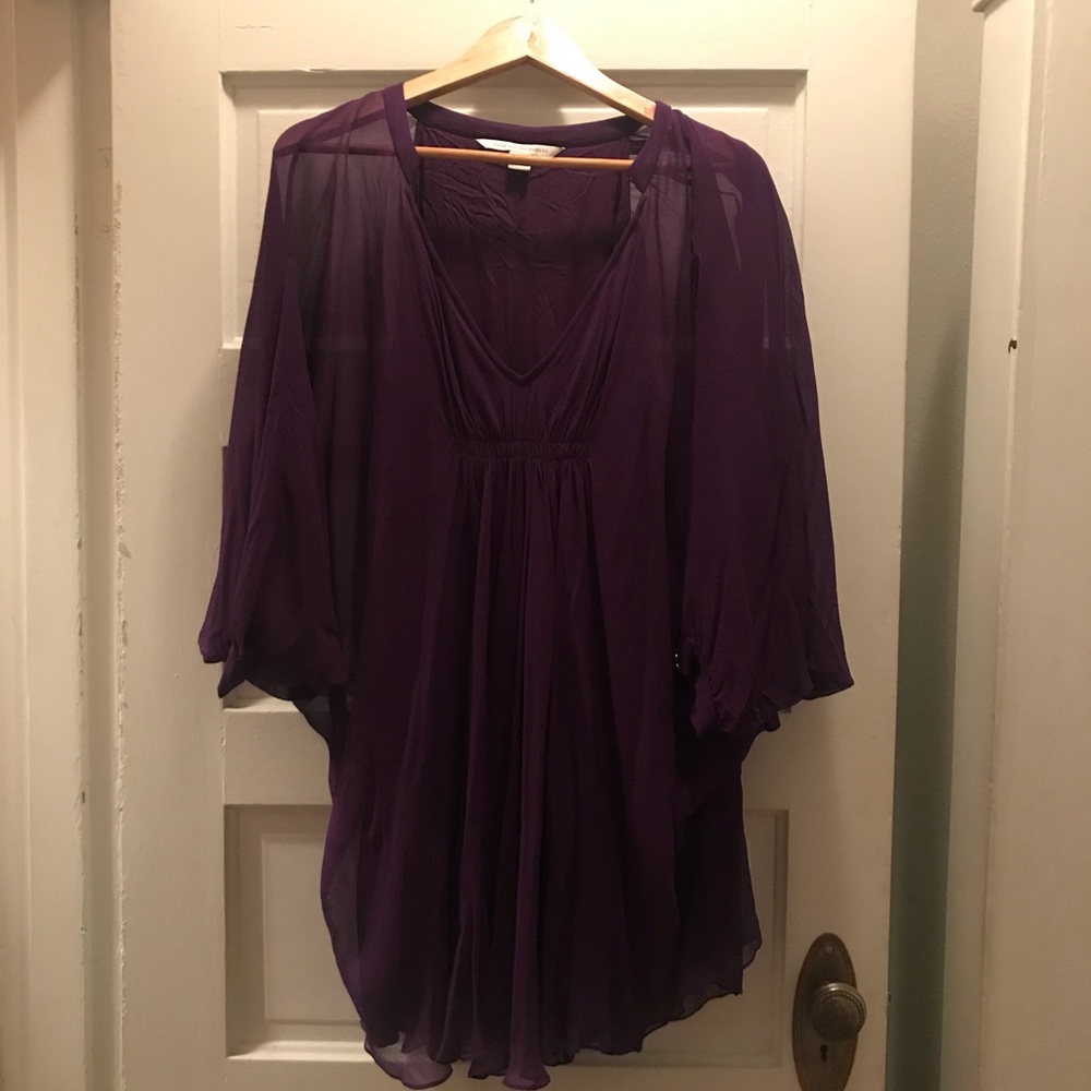 DVF purple dress